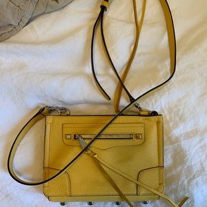NWOT yellow leather Rebecca Monkoff Crossbody